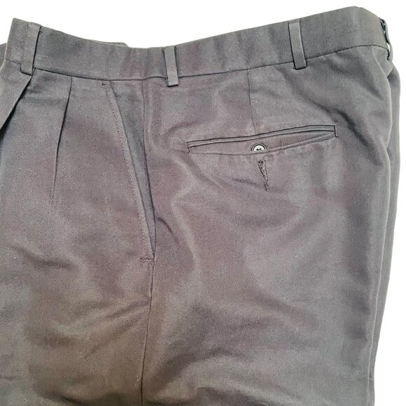 George Mens Dress Pants Black Polyester Rayon Blend Relaxed Fit Size 36x32 - Picture 6 of 13